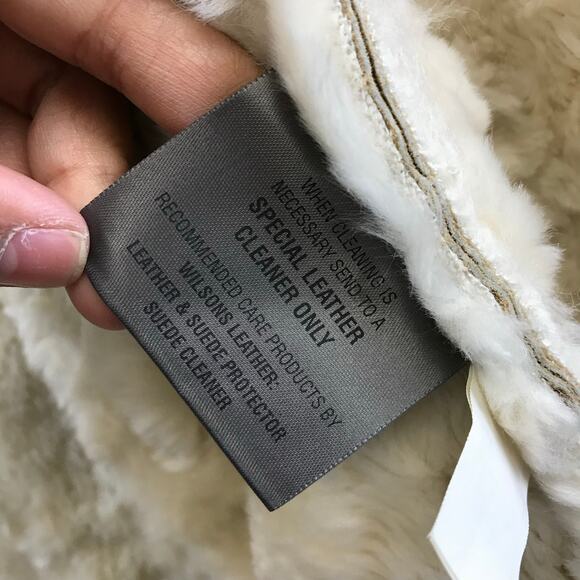 Wilsons Leather Maxima Tan Long Suede Jacket size S w/ faux fur Lining - Picture 5 of 13